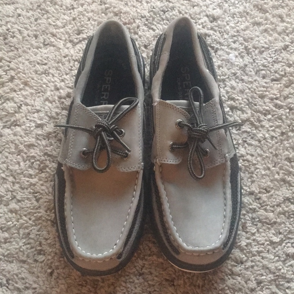 Gray Sperry Boat Shoes